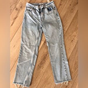 Zara Light Wash Straight Leg Jeans